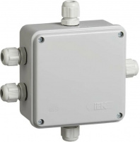 UKO10-150-110-085-K51-55 Коробка распаячная КМ41331 для открытой проводки 150х110х85 мм IP55 (гермовводы PG11 5 шт) IEK UKO10-150-110-085-K51-55 Коробка распаячная КМ41331 для открытой проводки 150х110х85 мм IP55 (гермовводы PG11 5 шт) IEK