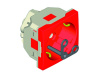 45136 SVM Розетка 2к+З с ключом (45х45) , красная