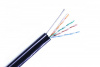 DR-140201 Витая пара Datarex 5е,U/UTP, 24AWG, PE, черный, внешний трос