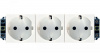 LEGRAND 077603 Модуль розетки 3х2К+3, 6М, немецкий стандарт (Schuko), проходной (в короб), с защитными шторками, Mosaic