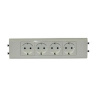 LEGRAND 077434 Модуль розетки 4Х2К+З, 8М, немецкий стандарт (Schuko), безвинтовые зажимы, с суппортом и лицевой панелью, проходной (в короб с крышкой 65мм), Mosaic