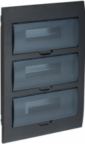 MKP12-V-36-41-K02 Корпус пластиковый встраиваемый ЩРВ-П-36 IP41 черный IEK