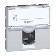 LEGRAND 079465 Модуль розетки компьютерной RJ-45, кат. 6, FTP, 2М, алюминиевая, Mosaic