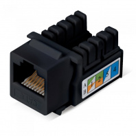 KJ-RJ45-Cat.6-90-BK Вставка Keystone Jack RJ-45, категория 6, заделка тип 110, черная